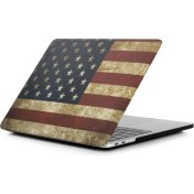 Resim Techmaster Apple Macbook Pro 15 2016 A1707 Bayrak Desenli Kılıf Kapak 