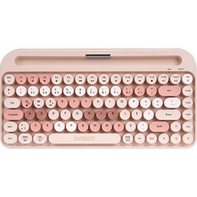 Resim Everest KB-98 LATTE 2.4G-BT1-BT2 Çoklu Cihaz Bağlantılı Q Kablosuz klavye 
