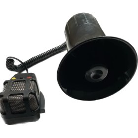 Resim Carub 3 Sesli Megafonlu Mikrofonlu Siren 12V 40W 
