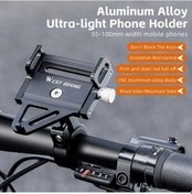 Resim Ulzyvf Alüminyum Alaşımlı Bisiklet Gidon Telefon Tutucu - Gps'li Akıllı Telefonlar İçin Siyah Siyah 