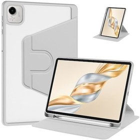 Resim Padalink Huawei Honor X9a İçin 11.5 Akrilik Döner 2025 Kalemli Tam Korumalı Darbeye Dayanıklı Gri Arka Kapak Tablet Kılıfı 