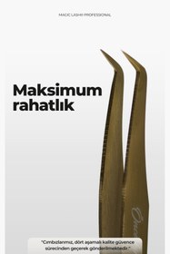 Resim Magic Lash Saphira İnce Uçlu Profesyonel Premium Volume Ipek Kirpik Cımbızı SML-25 
