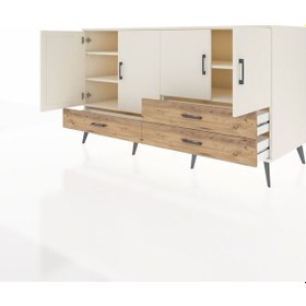 Resim Kronos Konsol 5 Raflı 3 Çekmeceli 4 Kapaklı 176x59x99 Aytaşı-ayta Aytaşı-aytaşı/çam 