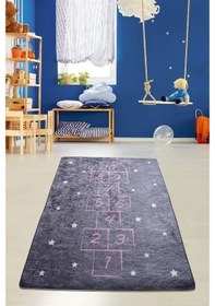 Resim Hopscotch Grey Djt 100X160 Cm Yıkanabilir Çocuk Ve Bebek Halısı Gri 