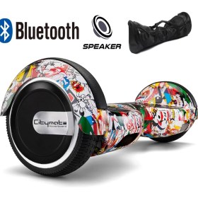 Resim Citymate Elektrikli Kaykay Scooter Hoverboard Akıllı Dengeli + Hover Kart + Çanta Full Paket 