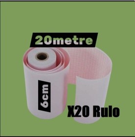 Resim Ecg Ekg Termal Isıya Duyarlı Kalın Gramajlı Ecg Ekg Kağıdı 6cm - 20metre 20 Adet Rulo 