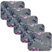 Resim Knsz oturma minderi 5 li artis&mutlu yaprak gri kumaş tel bar taburesi sandalyesi için 