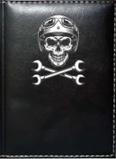 Resim Promosyon Denizi Kuru Kafa Görselli Siyah Ruhsat Kabı 