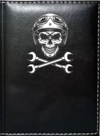 Resim Promosyon Denizi Kuru Kafa Görselli Siyah Ruhsat Kabı 