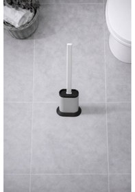 Resim Silikon Tuvalet Fırçası Pratik Silikon Wc Klozet Fırçası Oval Gri S-210 Gri 