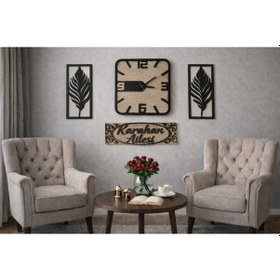 Resim Duvar Saati 40 Cm Çiçekler 30 Cm Kişiye Özel No50 Çok Renkli 