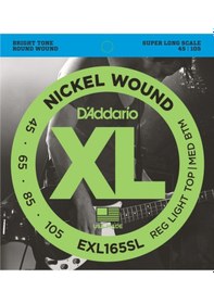 Resim D'addario Exl165Sl Nickel Wound Bass. Custom Light. 45-105. Super 