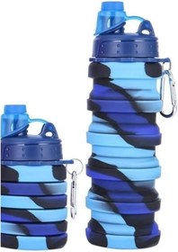 Resim Genel Markalar 500 ml sızdırmaz katlanabilir portatif silikon su matarası taşınabilir suluk bpa free asortili renk 