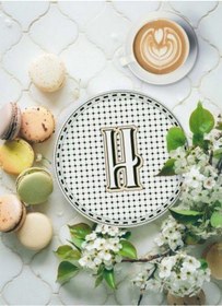 Resim The Mia Emily Pasta Tabağı H Harfli 19 Cm Eml0010 