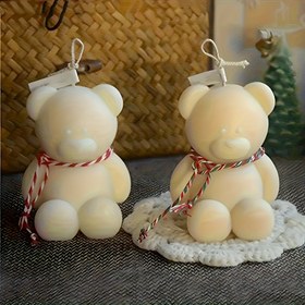 Resim 1 adet Sevimli Ayı Kokulu Mum Kalıbı - DIY Silikon Kalıp Mumlar, Sabunlar ve El Sanatları için | Ev Dekoru, Düğünler, Sevgililer Günü, Anneler Günü ve Noel Hediyeleri için Mükemmel | Dayanıklı ve Kullanımı Kolay | Festiv Dekor Kalıbı | Ayı Dekor Kalıbı, Mum Yapımı Malzemeleri 