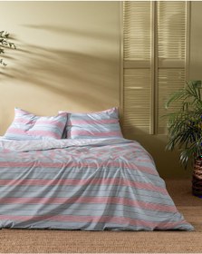 Resim Madame Coco Marc King Size Pamuklu Baskılı Nevresim Takımı - Mavi/kırmızı 8684427187654 MAVI 