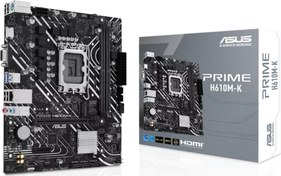 Resim PRIME H610M-K, 2xDDR5, M.2, D-SUB, HDMI, 12-13.Nesil, LGA1700 Soket, Anakart Asus