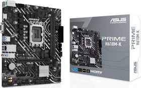 Resim PRIME H610M-K, 2xDDR5, M.2, D-SUB, HDMI, 12-13.Nesil, LGA1700 Soket, Anakart 