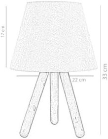 Resim Bohhem Tasarım Luce Üç Ayaklı Ahşap Abajur Bej Ayd-641 No Color 