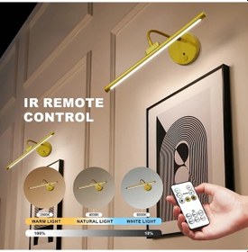 Resim Xuweiwei Golden Usb Kablolu Uzaktan Kumandalı 3 Renk Sıcaklığı Zamanlayıcı Duvar Aydınlatma Altın 