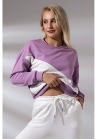 Resim Bevs Kadın Mor - Ekru Eşofman Takımı Çok Renkli 