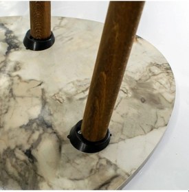 Resim Uslucan Alışveriş Orta Sehpa Ahşap Torna Elips Efes Çok Renkli 