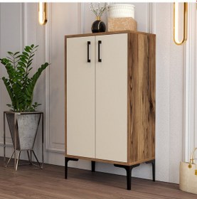 Resim Variant Prag Ayakkabılık - Ceviz / Krem 