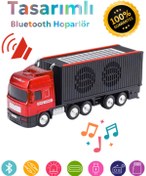 Resim Polygold Kamyon Model Araba Kablosuz Hoparlör TF Kart USB Bluetooth FM Radyo Aux Destekli Bluetooth Speaker 