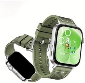 Resim Huawei Watch Fit 3 ile Uyumlu Dikiş Desenli Jazzy Spor Kordon Koyu Gri 