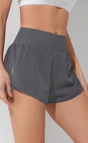 Resim Ghassy Co. Kadın 2 in 1 Running Sports Athletic Gym Telefon Cepli Kısa Taytlı Şort 