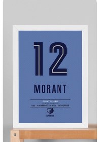 Resim Ja Morant Forma Çerçeveli Tablo - Nba Memphis Grizzlies Jersey 