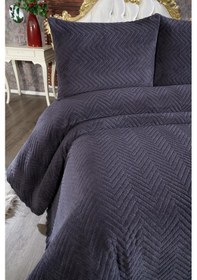 Resim Ultrasonik Welsoft Çift Kişilik Yatak Örtüsü 230x250 Antrasit Antrasit 