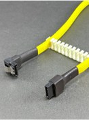 Resim MM Sata III Data Kablosu 90-180 Sarı Sleeved 