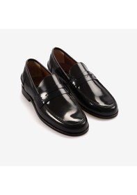 Resim Kemal Tanca Hakiki Deri Erkek Klasik Rugan Ayakkabı 3180 Siyah-laci Açma Siyah - Lacivert 