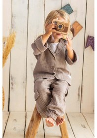 Resim Oliven The Kid Oliventhekid Müslin Kumaş Kargo Pantolon Vizon Vizon 