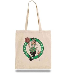 Resim Bez Çanta Boston Basketbol Spor Bej 