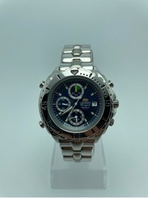 Resim Orient Erkek Quartz Kol Saati | Kronograf & Alarm Fonksiyonlu | Retro Koleksiyon | Lacivert Kadran 