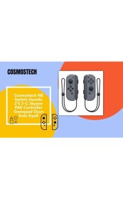 Resim Cosmostech NS Switch Uyumlu 2'li J-C Joycon PAD Controller Gamepad Oyun Kolu Siyah 