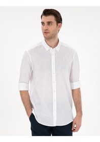 Resim Pierre Cardin Erkek Beyaz Gömlek Desenli 50303388-vr013 Beyaz 