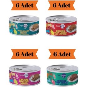 Resim Supreme Cat Kıyılmış 4 Çeşit Karışık Yetişkin Kedi Konservesi 24 x 85 G 