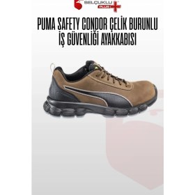 Resim Puma Safety Condor Low S3 Src Esd Çelik Burunlu Nubuk Deri Iş Güvenliği Ayakkabısı Kahve Unisex Pro+ 