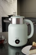 Resim Fressi Elektrikli Su Isıtıcı Kettle Çelik Hazne Retro 1.5 L Su Yeşili Kt-01 Retrofi 