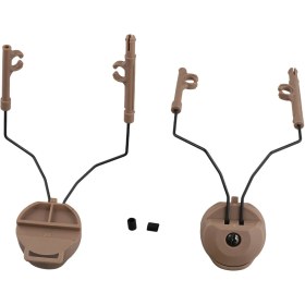 Resim Quueppty Pikap Kulaklıkları Ray Braketi Çok Açılı Ayarlanabilir Flip Kulak Bardakları Sabit Braket Kask Aksesuarları Çamur Renk (Yurt Dışından) 