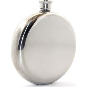 Resim Paslanmaz Çelik Yuvarlak 8 Oz Tekli Matara - Gümüş Renk Çok Renkli 