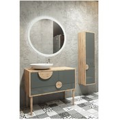 Resim Bolivya 85 Cm Banyo Dolabı-Antrasit/Dorado (Boy Dolap Dahil ) 