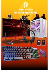 Resim Gm Game Master Hydra RX580 Ryzen 5 5500 23.8" Gaming Pc Full Sistem Free Dos Masaüstü Bilgisayar 