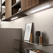 Resim 1 Adet Kablosuz LED Hareket Sensörlü Işık Şeridi - Karavanlar, Mutfaklar ve Koridorlar için Şarj Edilebilir Manyetik Gece Lambası, USB ile Çalışan, Enerji Tasarruflu, Kolay Kurulum, Düşük Voltaj, 400mAh Pil, Polimer Malzeme, Şarj Edilebilir Hareket Sensörli İç Aydınlatma 