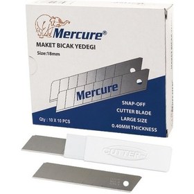 Resim Mercure Maket Bıçağı Yedeği 9 MM 10 Lu Pk. Siyah 