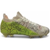 Resim Playup Yarı Prof. Hologram Taban Erkek Çoraplı Super Mercury Krampon Ayakkabı Beyaz Yeşil 