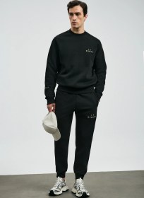 Resim Lufian Sıgma Erkek Sweatshirt Siyah Siyah 112030186100100 Siyah 
